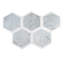 12" Hexagon Marble Mosaic Tile
