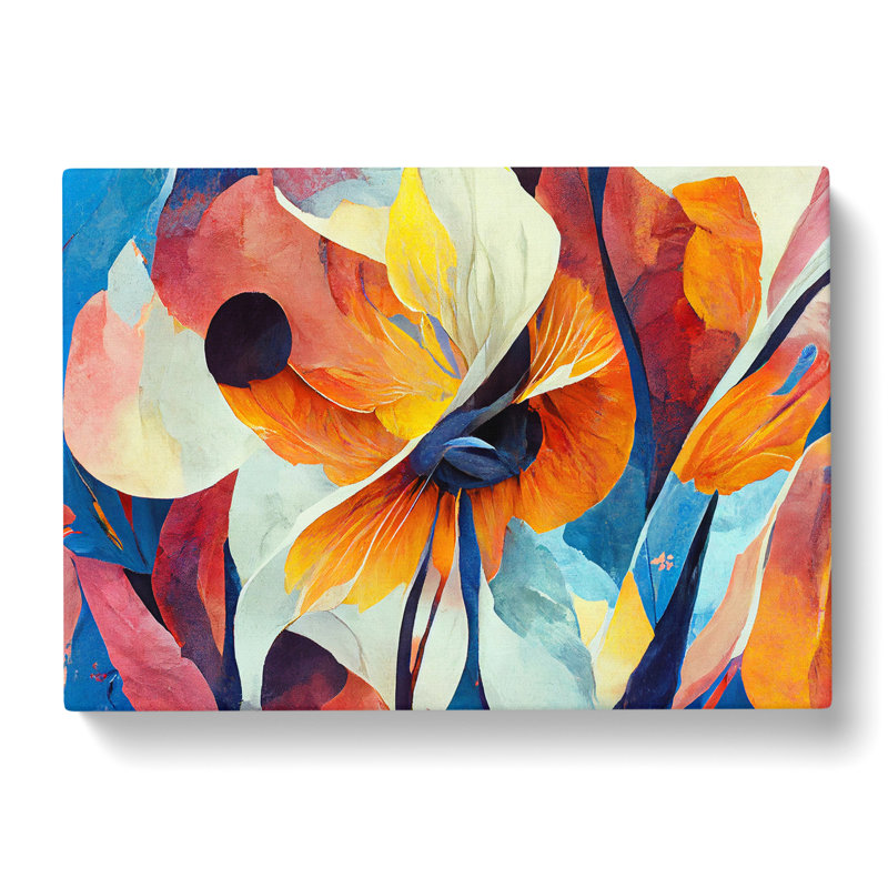 Artistic Floral Abstract Vol.4 - Wrapped Canvas, 35cm H x 50cm W x 3cm D