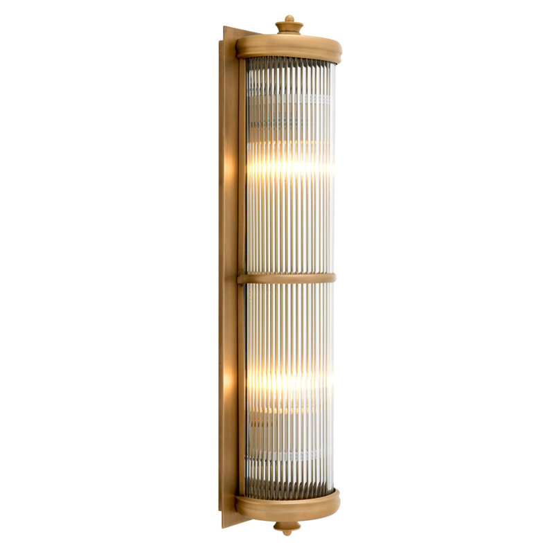 Glorious 2 - Light Flush Mounted Sconce, Antique Brass