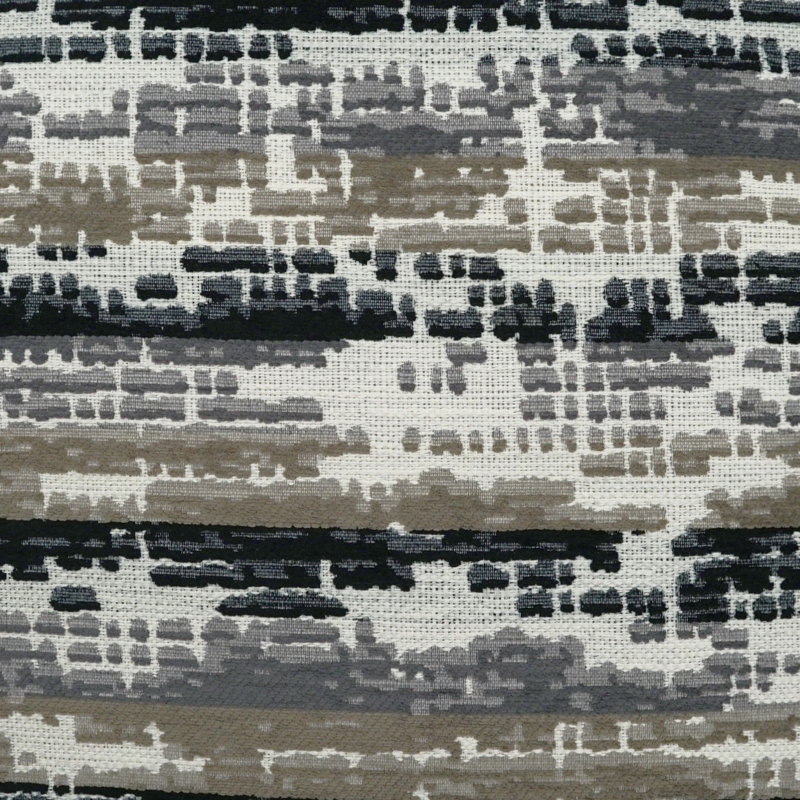 Maldon Abstract Throw Pillow, Ebony, Square 22"