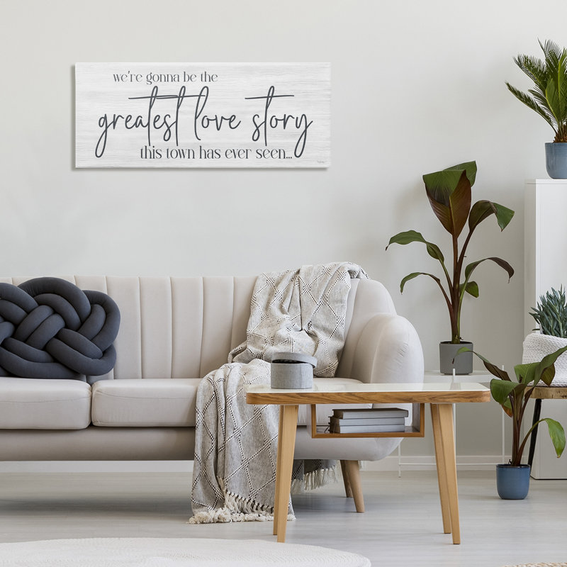 Greatest Love Story Message Canvas, conception par Susie Boyer, H 13 po x l 30 po
