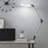 Dezerae 17.5" Silver Desk Lamp, LED Desk Lamp - Swing Arm Architect Lamp with Clamp - Adjustable Natural Sun Lighting for Home Office, Bedroom, or Dorm Room