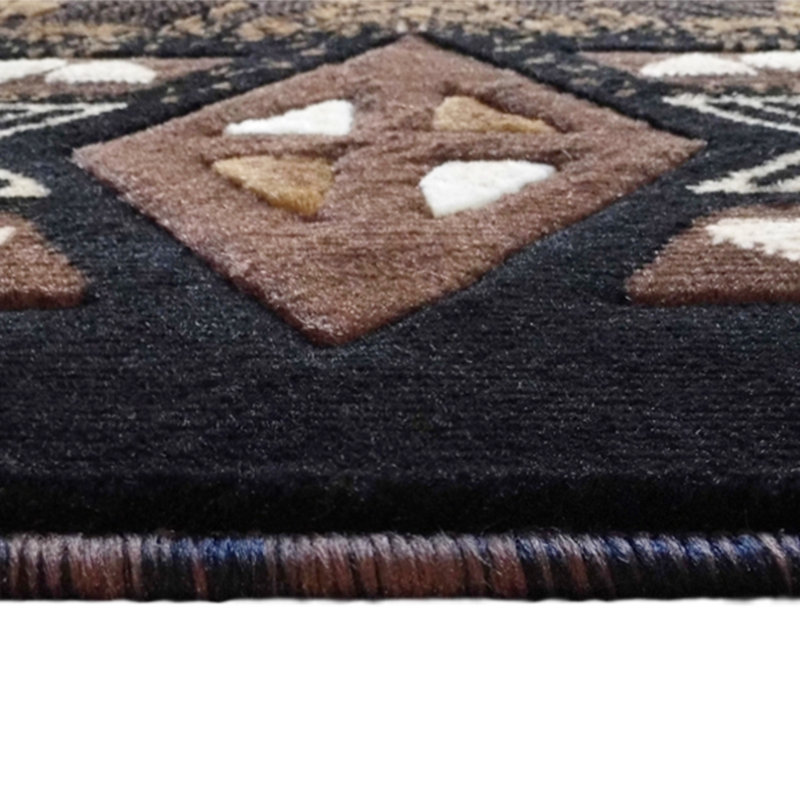 Leitha traditionnel en fibre d'oléfine, Tapis de couloir 2 pi 7 po x 15 pi 7 po
