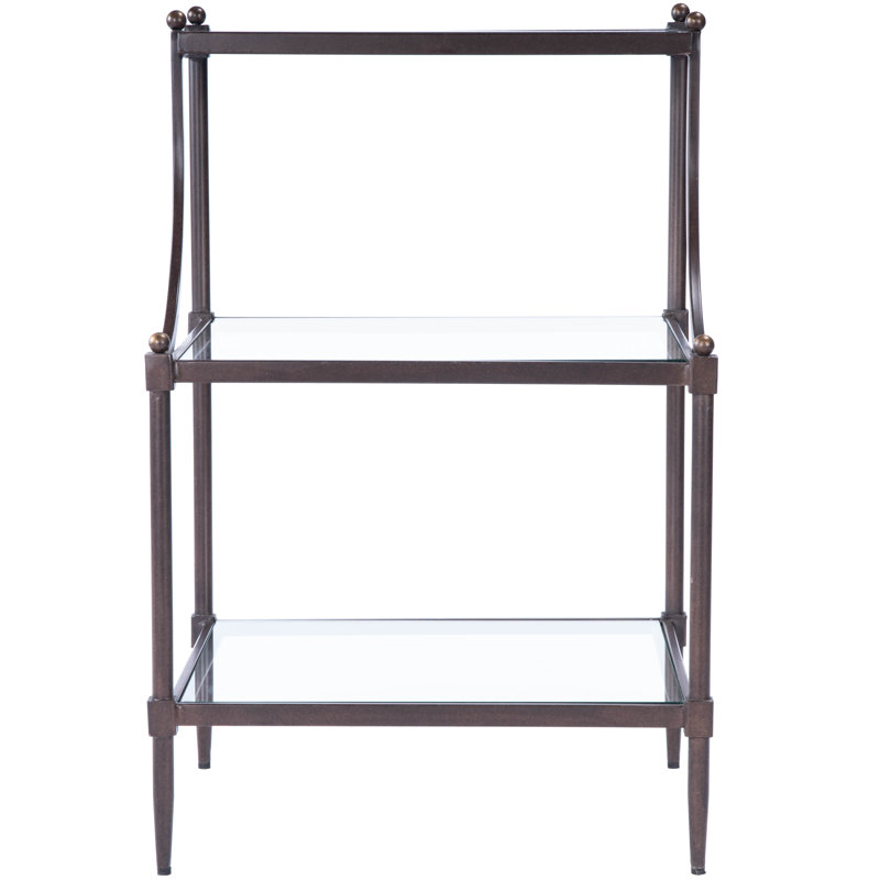 Peninsula Metal & Glass Side Table, Butler Hallmark