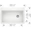 Diamond SILGRANIT 33.5" L x 22" W Super Single Drop-in/Undermount Kitchen Sink-40566057-17354955