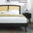 Sierra Cane and Wood Platform Bed with Splayed Legs-212808032-180429615