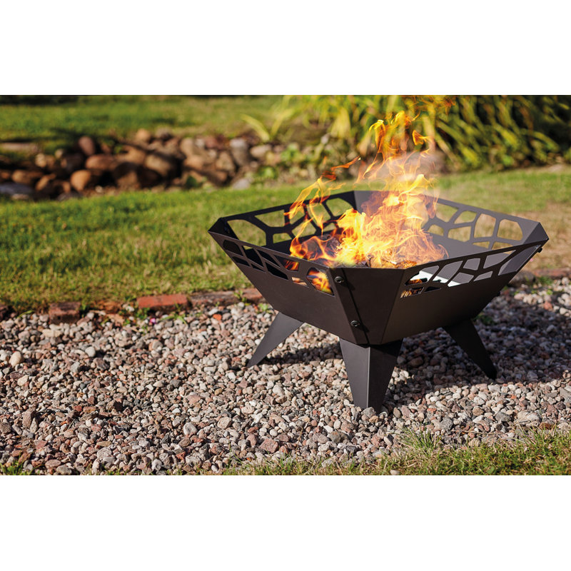 Huldine Square Steel Wood Burning Smokeless Fire Bowls
