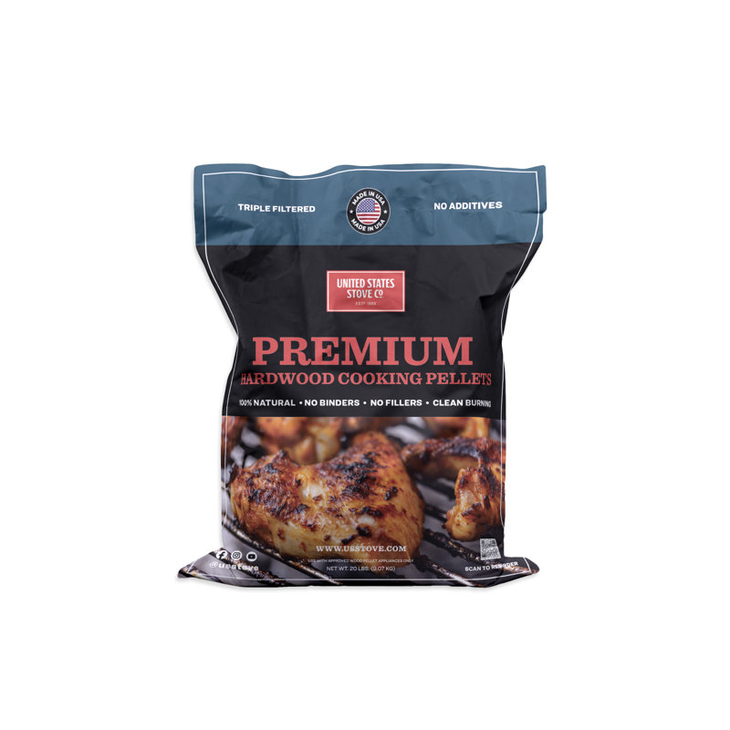Us Stove Cherry Flavour Cooking Pellets, 20 Lb. Bag - Pallet 100 Bags
