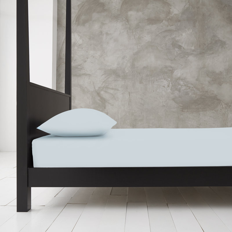 Diamond Fitted Sheet, Sky Blue, King