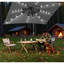 Parasol de patio avec lumières solaires et à DEL, profondeur de 8,8 pi, largeur de 6,7 pi, hauteur de 8,1 pi, inclinaison à bouton-poussoir, conception stable au vent, poteau de 1,5 po alimenté par le soleil, cadre en acier, auvent, pour utilisation dans la cour