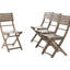 2 chaises pliantes en bois, grises, faciles à ranger, capacité de 400 lb