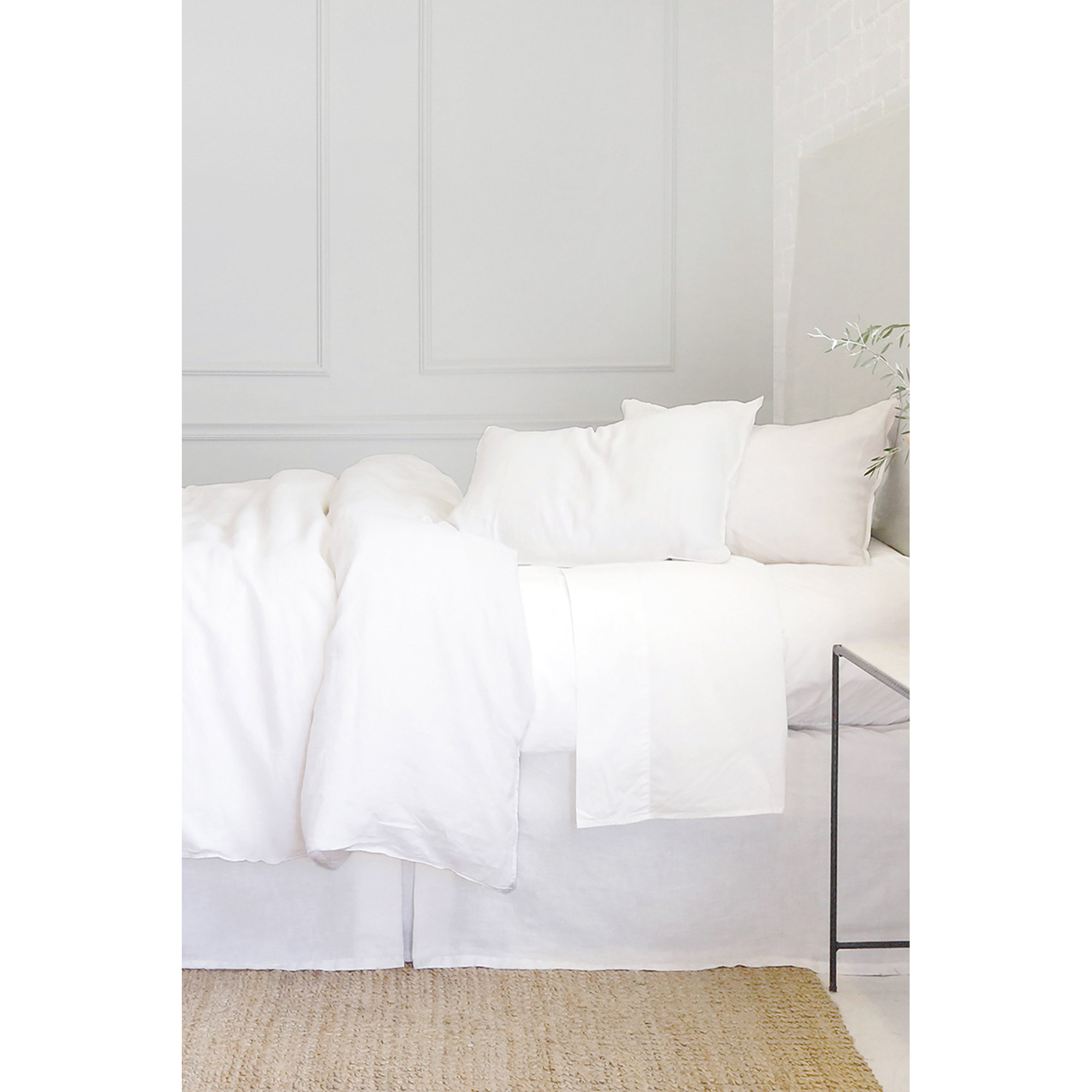 Parker 100% Linen Sham Set, White