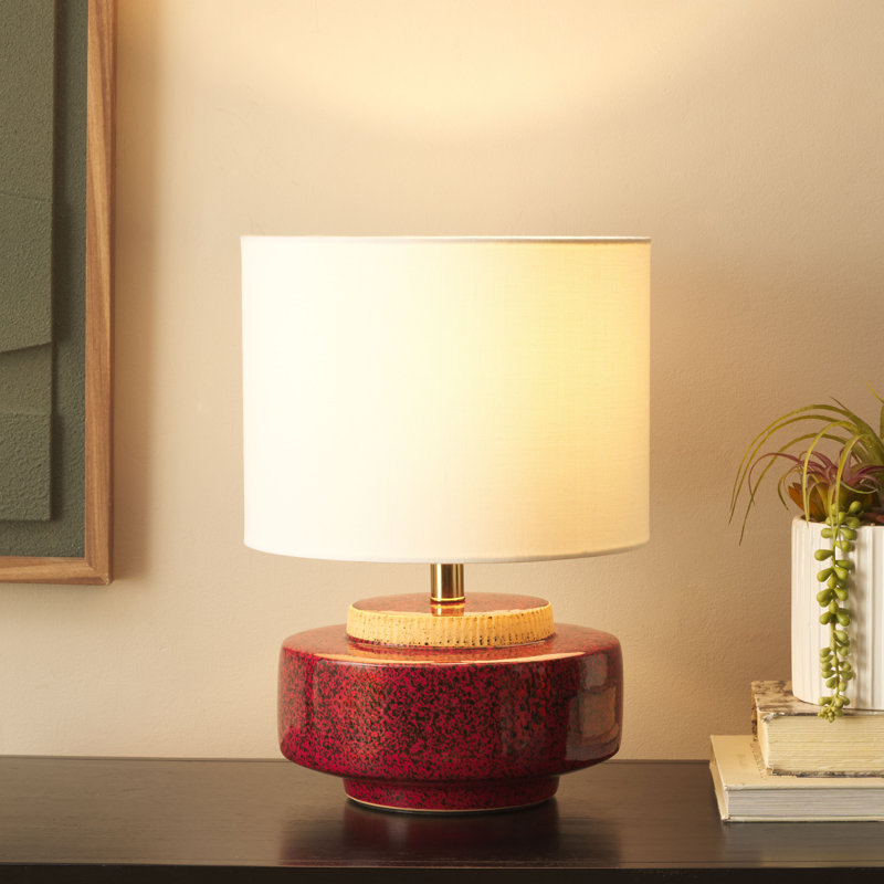 Chels 19" Ceramic Table Lamp, Red