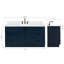 Ensemble de meuble-lavabo ovale simple de 66 po avec comptoir en quartz Aara Kellie