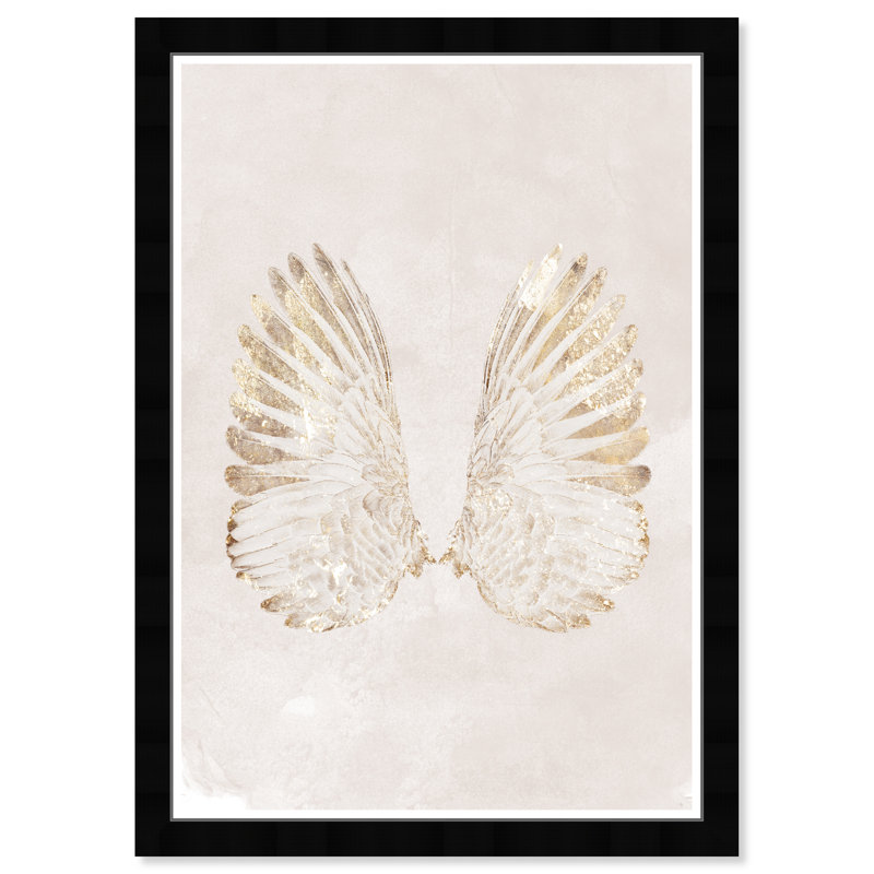 Soft Angel Wings - impression encadrée, Cadre noir