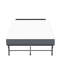Lit pliant de 75 po x 46 po de large avec matelas en mousse à mémoire de forme de 5 po, tête de lit réglable, structure en métal robuste, convient à la chambre à coucher, mousse de 46 po spacieuse, cadre de 75 po pour personnes de grande taille, silencieux et stable