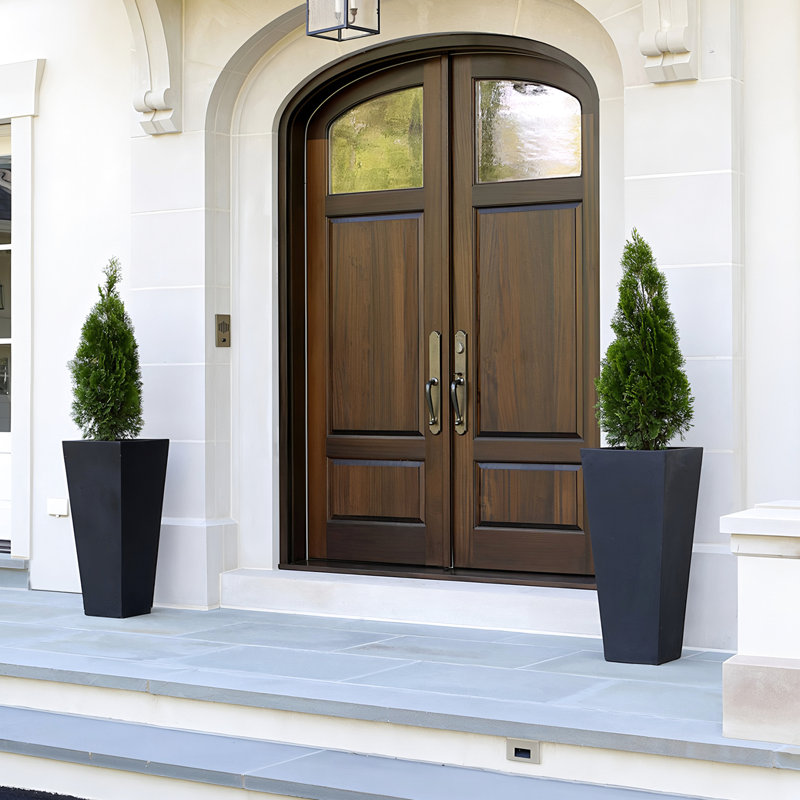 22" Tall Planter Of 2, Outdoor & Indoor Black Planters With Drainage Holes And Water Level Monitor For Refreshing Your Greenery Promoting Plant Vigor