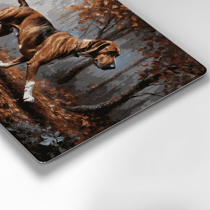 «Dogs Plott Hound», art mural en métal noir, H 11 po x l 14 po