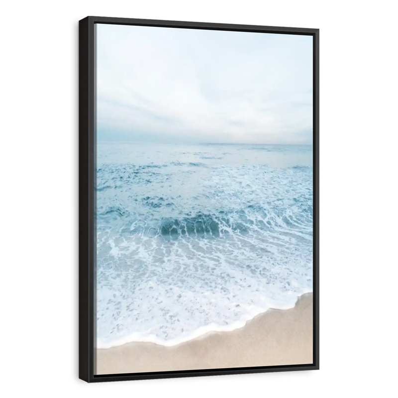Océan tranquille I, Cadre flottant noir, 17 po x 25 po
