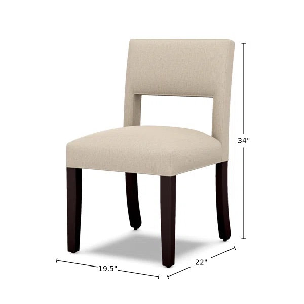 Custom 19" Dining Chair, Beige, Gray