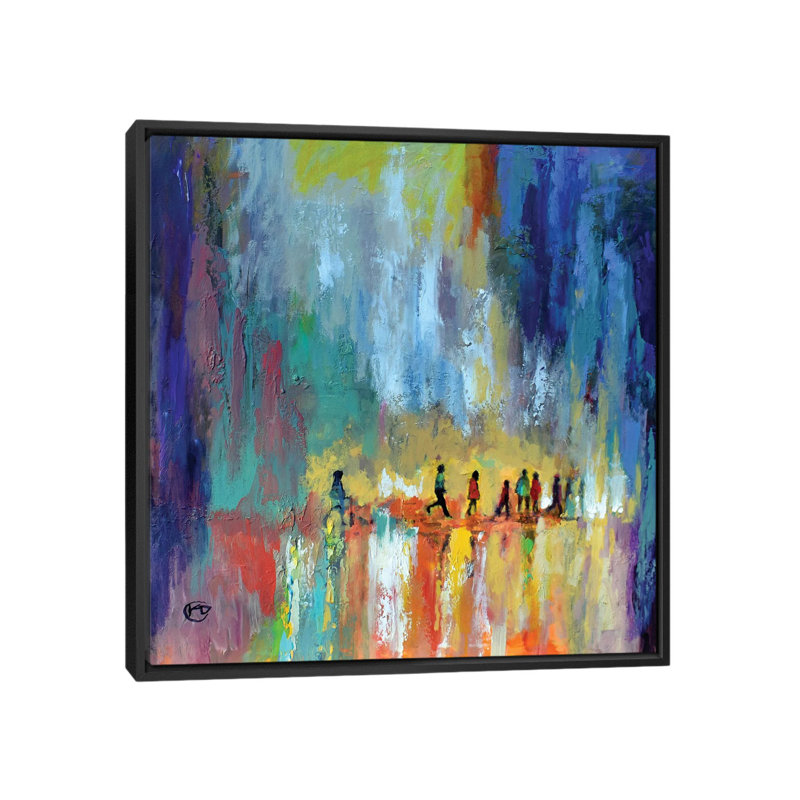 «The Crossing», reproduction sur toile, H 18 po x l 18 po x P 1,5 po, Toile avec cadre noir, Pas de tapis