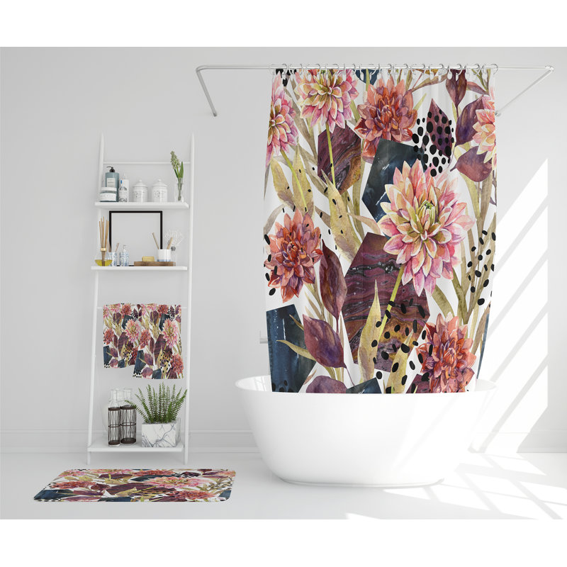 Necol Polyester Shower Curtain Set