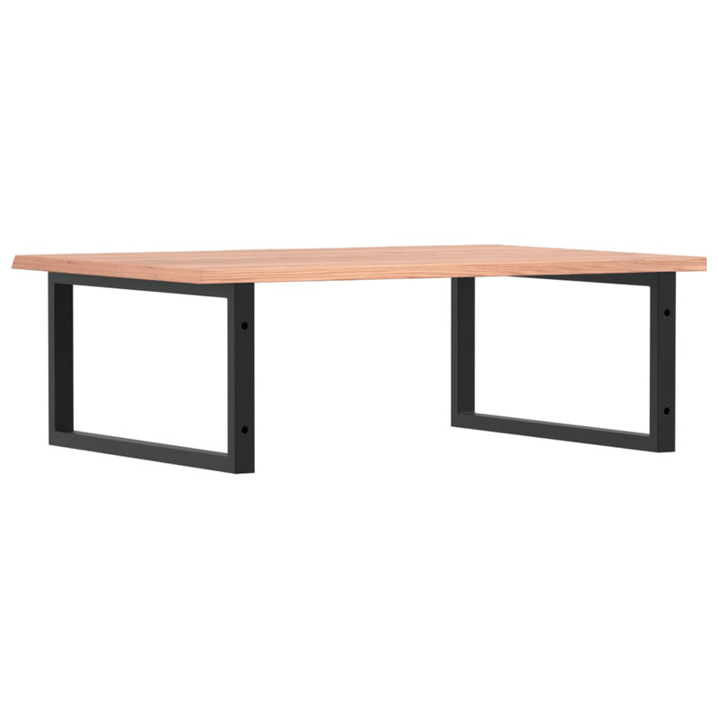 Ashwanth 80cm Solid Wood Bathroom Vanity Top, Oak/Black