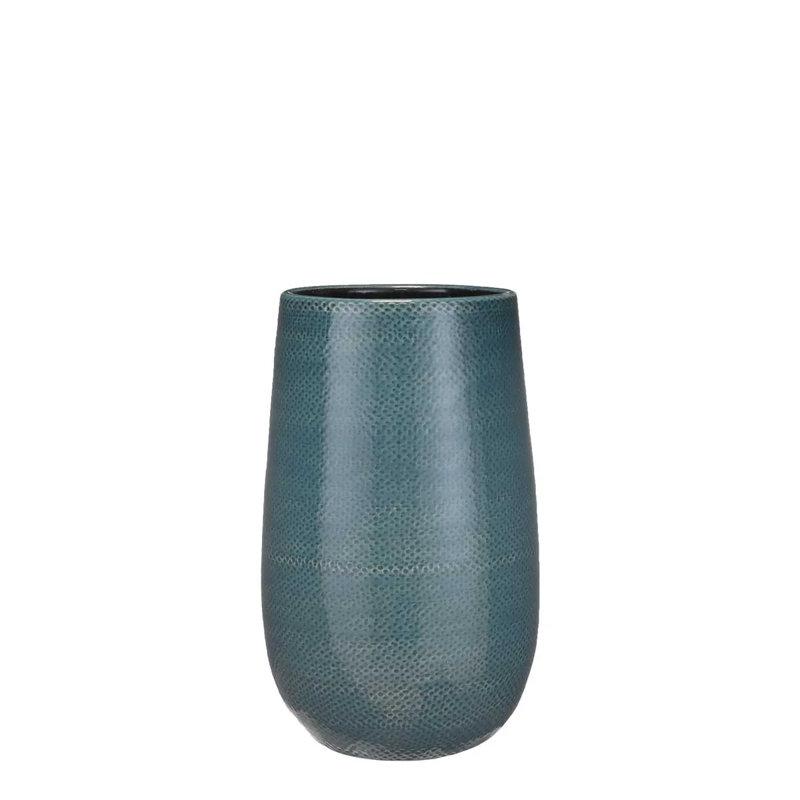 Mcadams Ceramic Floor Vase, Blue, 35'' H x 21'' W x 21'' D