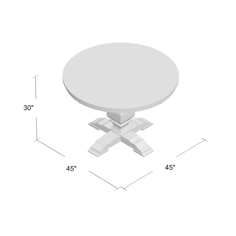 Table de salle à manger Marcotte, Blanc antique