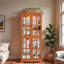 Vitrine antique avec portes en verre, tablettes réglables en verre et lumière DEL-547263846
