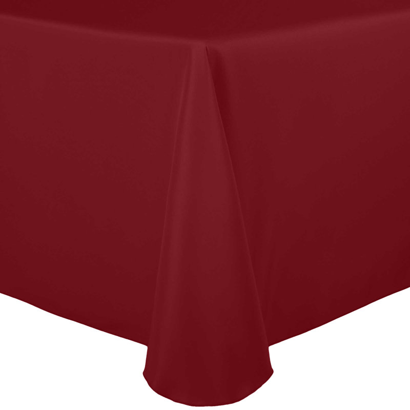 Solid Color Round Tablecloth, 5, Holiday Red, 70" x 52"
