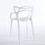 Chaise en plastique 4 pièces blanc-895328211