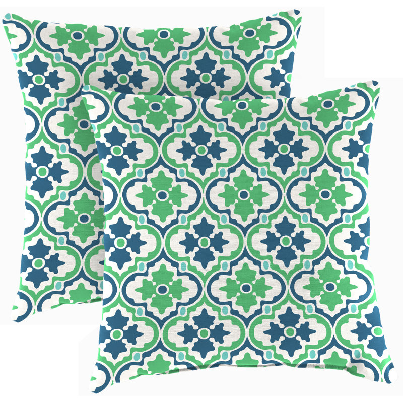 Sunbrella Outdoor Throw Pillow, Vesey Sea Mist
