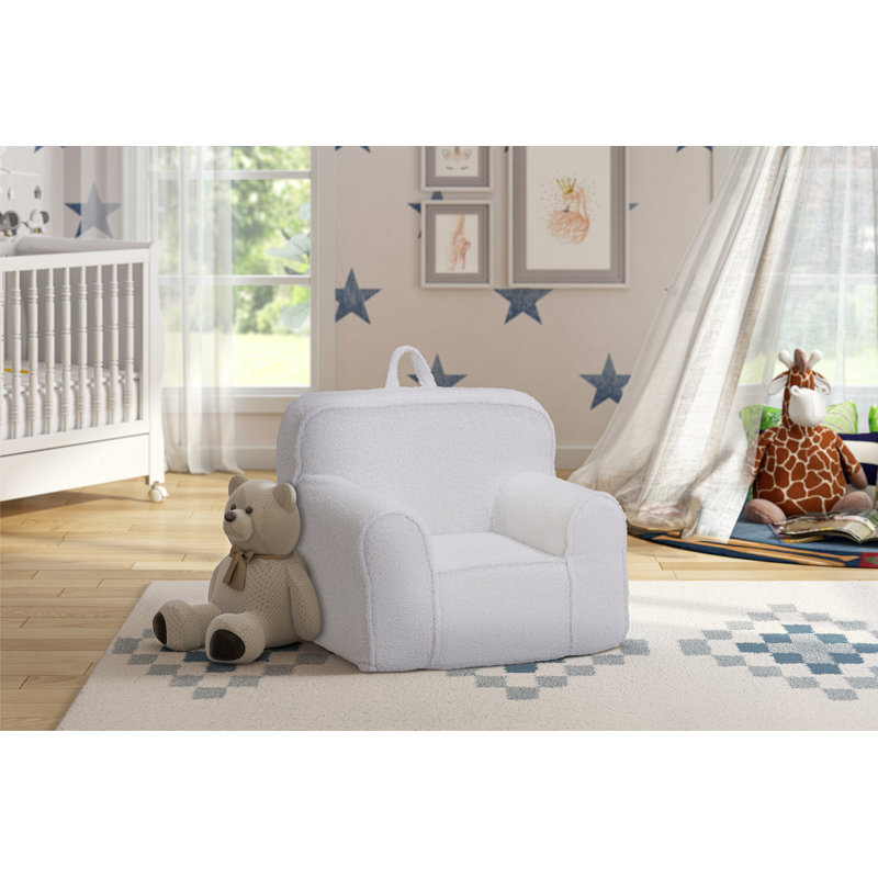 Kuddlez Kids Foam Chair Soft White, White