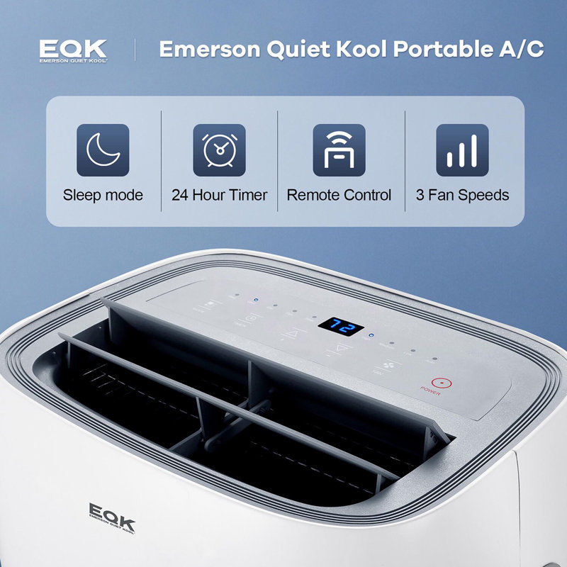 Emerson Quiet Kool 8000 BTU White Portable Air Conditioner with Remote