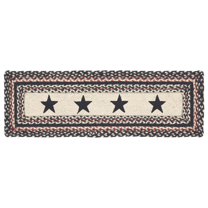 Tapis naturel Amai / noir / rouge, Rectangulaire 8,5 po x 2 pi 3 po