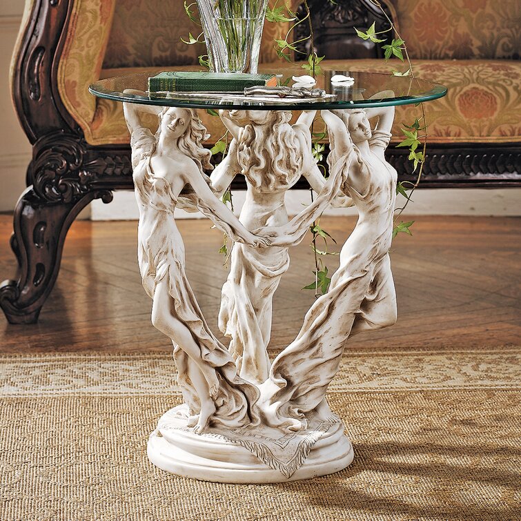 Astoria Grand Beldin Glass Top Figurine End Table & Reviews