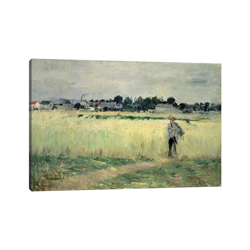 In the Wheatfield at Gennevilliers, 1875 1 Piece Wrapped Canvas Painting, 20.32cm H x 30.48cm W x 1.905cm D