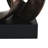 Tabletop Décor, Abstract Loop Sculpture, Plinth Base Bronze Black,11 Inch