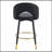 360 ° Rotatable Bar Chair.Modern PU Comfortable Upholstered Bar Chair With Smooth And Beautiful Black Metal Legs For Dining Room, Kitchen, Terrace And Guest Office Chair.Set Of 2-1217738423