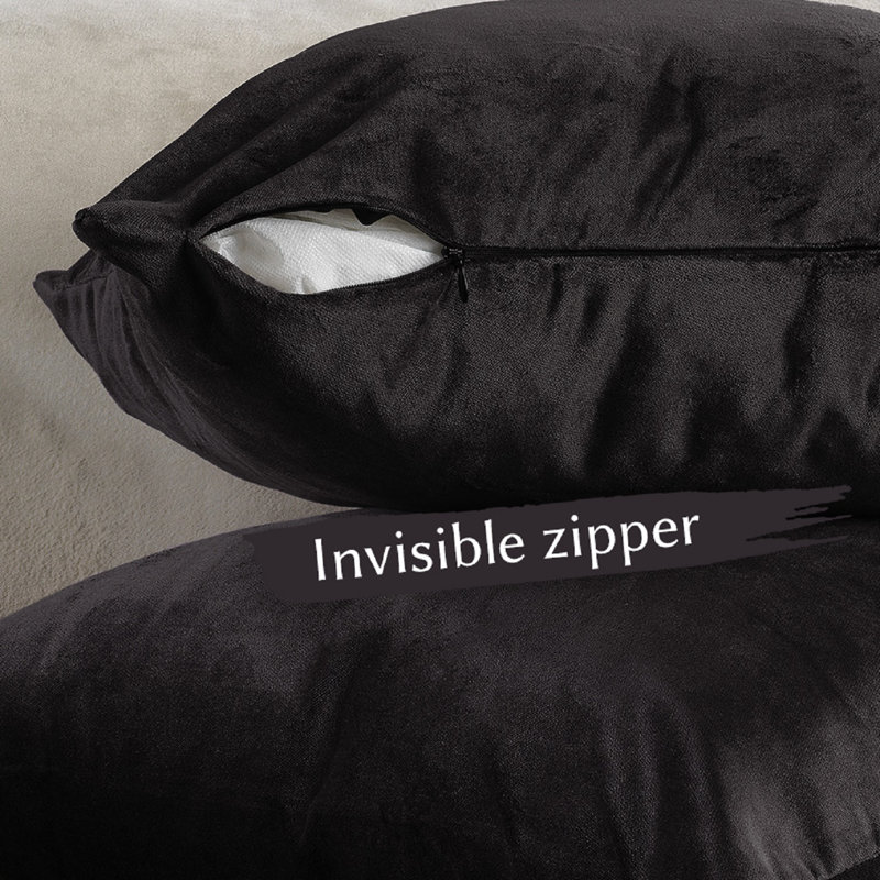 Matte Velvet Pillow Cover, 20" x 20", 27 Dark Chocolate