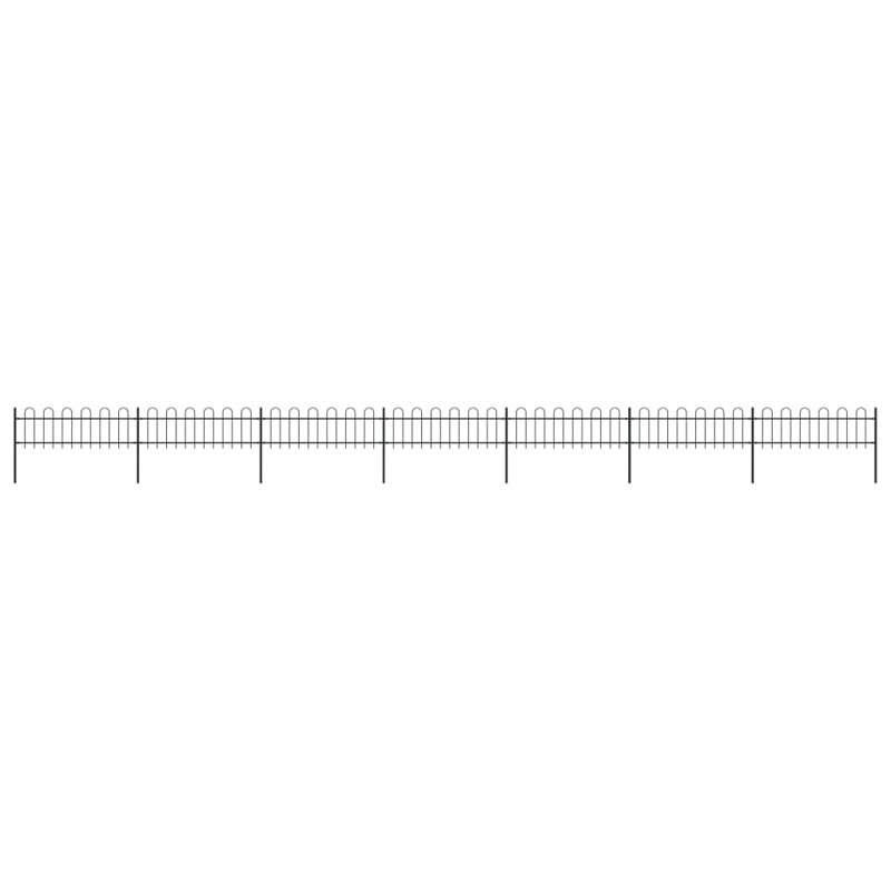 Eladia Black Metal Fence Panels Included, 60cm H x 1190cm W x 0.5cm D