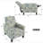 27.5" Push Back Recliner Chair Upholstered Recliner Armchair With Solid Beech Wood Legs For Living Room And Bedroom-1242094894