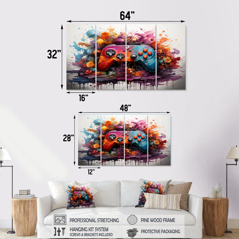 Neon Abstract, H 28 po x l 48 po