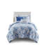 Édredon double / grand, superbe motif à rayures florales, 2 taies décoratives, coussins décoratifs, rembourrage de literie à rayures, rembourrage,