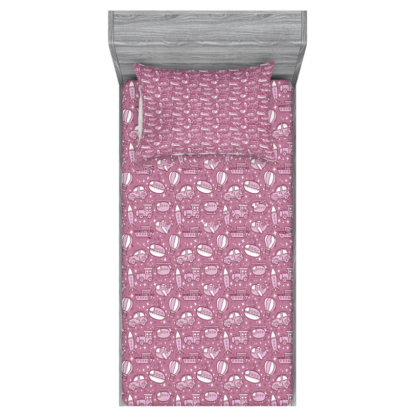 Microfiber Sheet Set, Twin Sheet Set with Fitted Sheet