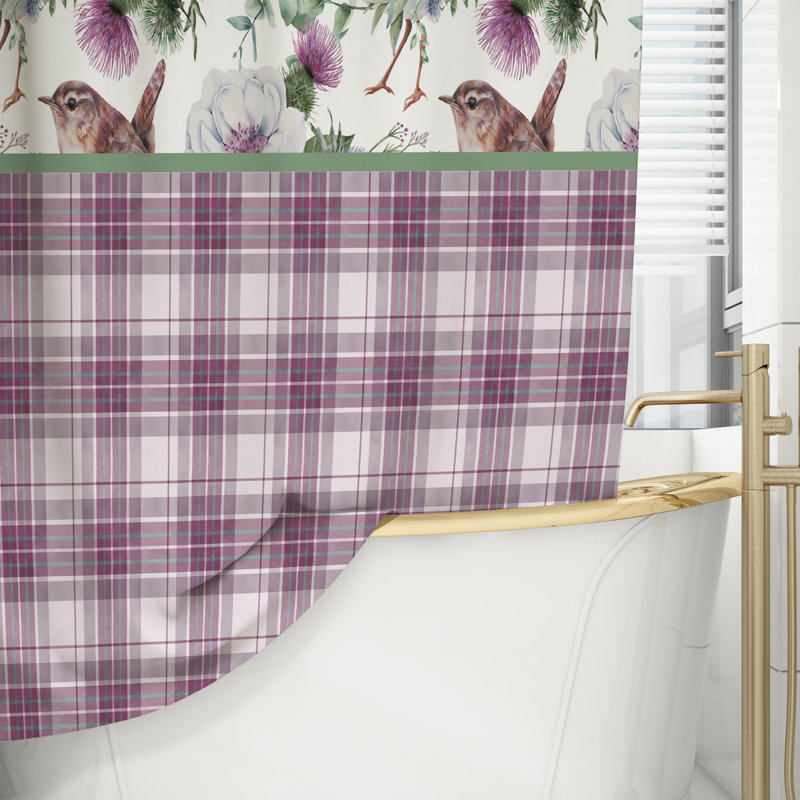 Floral Shower Curtain, 93" H x 70" W