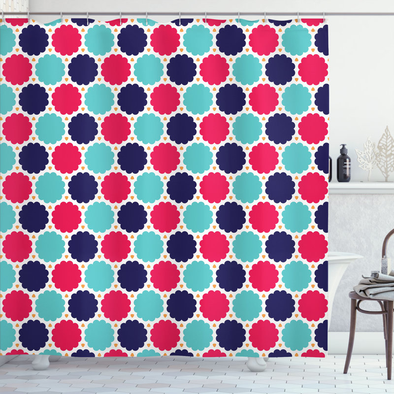 Ivy Bronx Abstract Shower Curtain Spring, 70"H x 69"W