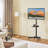 Rolling TV Stand Adjustable TV Trolley with Bracket and Tray for 23in-60in Plasma LCD LED Screen