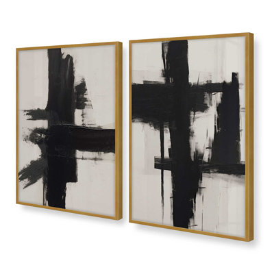 Contrast in Silence Set of 2 Prints in a Frame